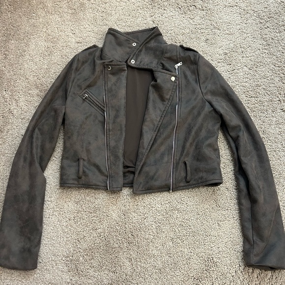 Windsor Jackets & Blazers - Windsor Charcoal Leather Jacket